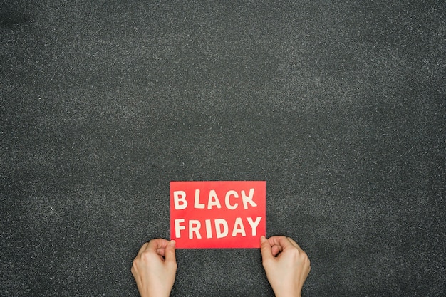 Zeichen mit schwarzen Freitag Verkauf