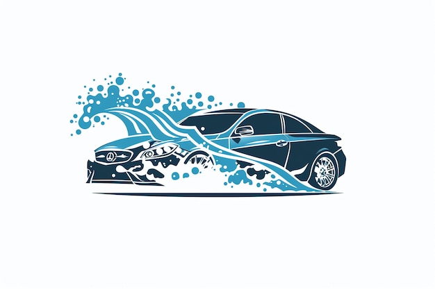 Zeichentrickfilm-Autoreparatur-Illustration farbenfrohe Grafik mit Auto