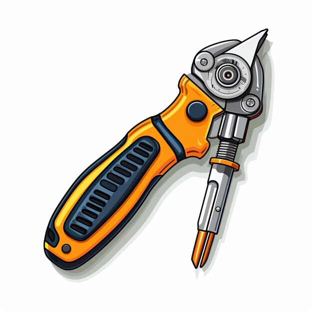 Zeichentrickfilm-Illustration eines Schraubenschlüssels mit einem Schraubschlüssel und einer Schrauberschlüssel-Generative ai