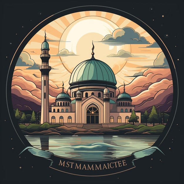 Zeichentrickfilm-Logo der Moschee