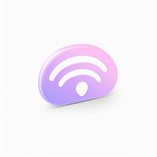 Zeichentrickfilms Wi-Fi-Symbol 3D