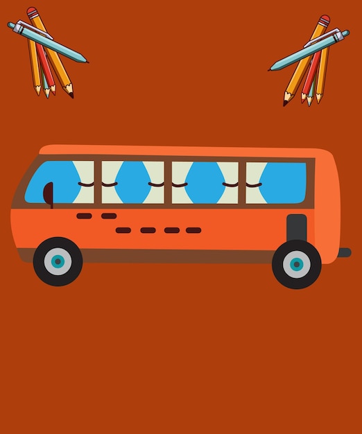 Foto zeichentrickfilmsymbol für busse illustrationsfoto