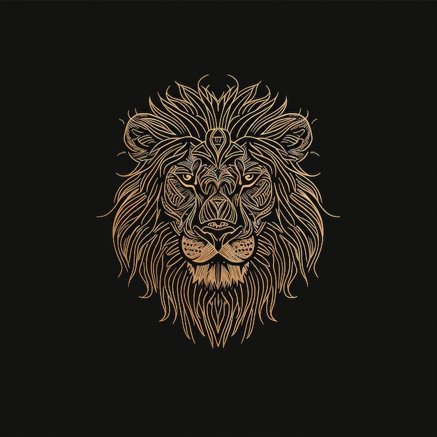 Zeichnetes Logo in Form eines Löwenkopfes