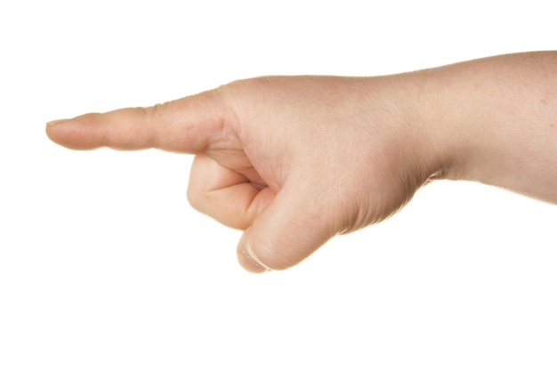 Zeigende Hand