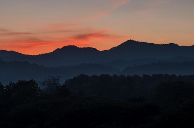 Zeit der Dämmerung nach dem Sonnenuntergang.