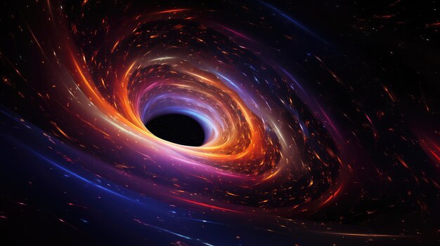 Zeit-Singularität Wirbel abstrakte Illustration Galaxie Hintergrund Spiral Licht Stern schwarze Zeit-Singles Wirbel abstrakt