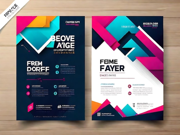 Zeitgenössische Business-Flyer-Vorlage mit abstraktem Design für moderne Unternehmen