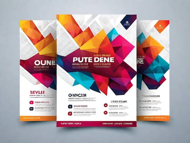 Zeitgenössische Business-Flyer-Vorlage mit abstraktem Design für moderne Unternehmen