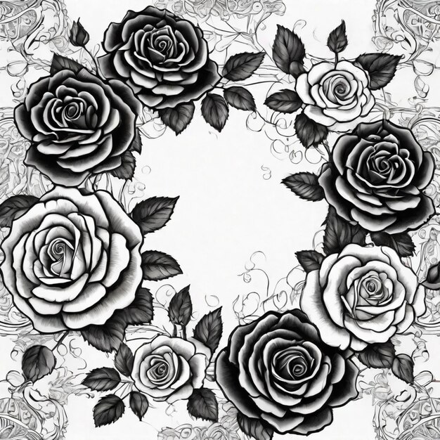 Foto zeitlose eleganz monochrome rose grüße