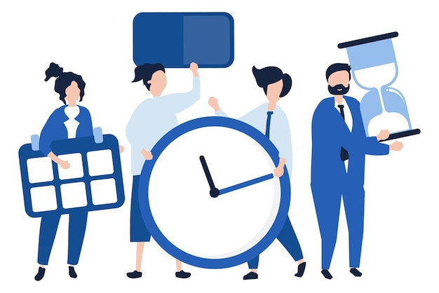 Zeitmanagement png-Illustration durchsichtiger Hintergrund