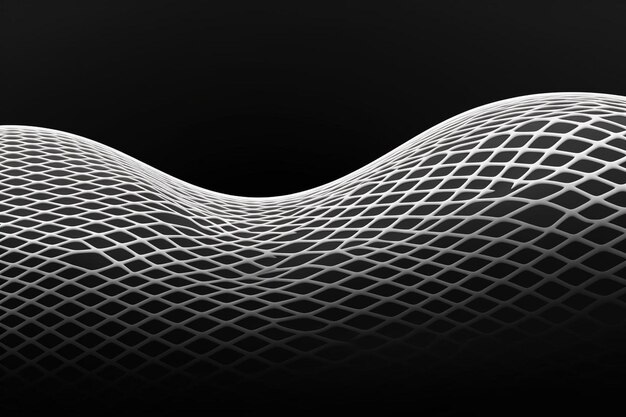 Foto zeitrahmenperspektive raster weißes unendlichkeitsnetz auf schwarzem hintergrund abstrakter retrostil