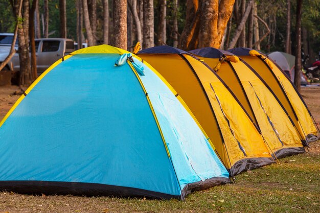 Zelt im Camping. Erholungsstätte.