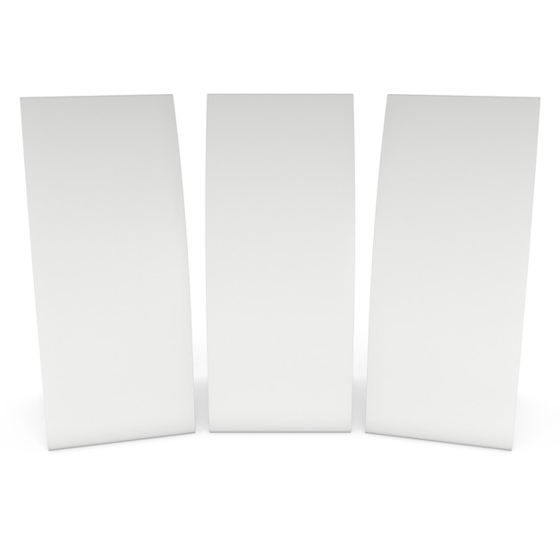 Zeltkarte aus leerem papier 3d-rendering