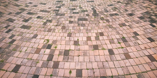 Foto zementziegelboden mit kreiskurvenhintergrund