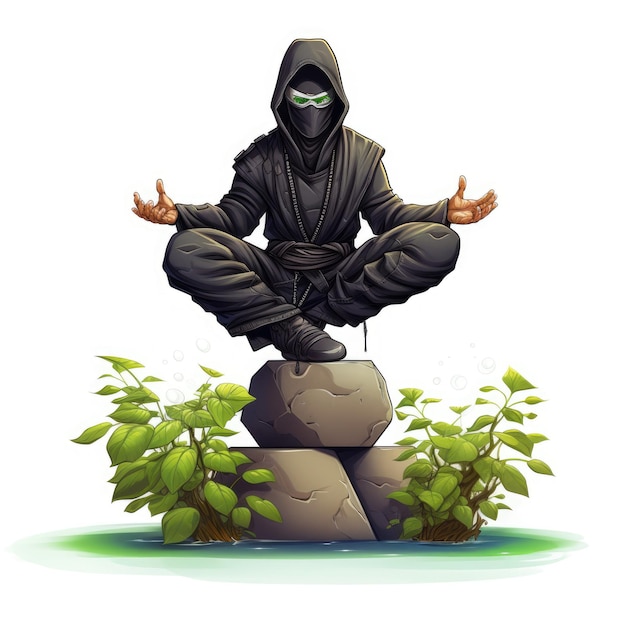 Zen Master Crypto Ninja equilibrando la quietud y el crecimiento