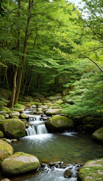 Zen-Meditation Landschaft Ruhe und spirituelle Naturumgebung