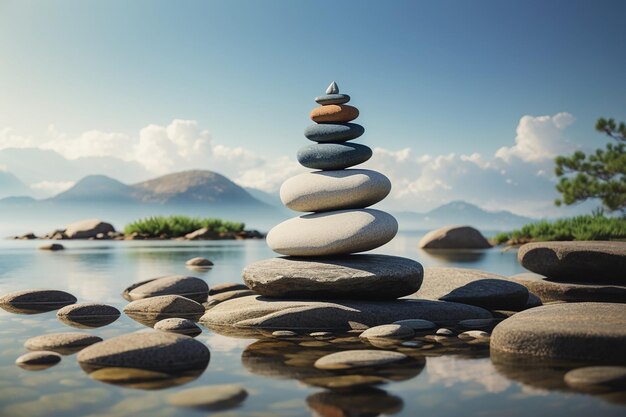 Zen-Meditationslandschaft