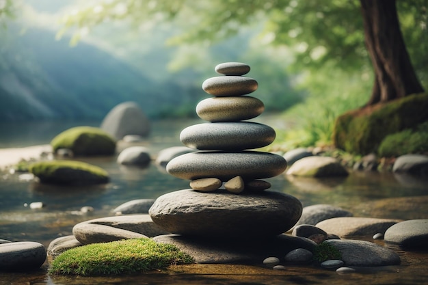 Zen-Meditationslandschaft