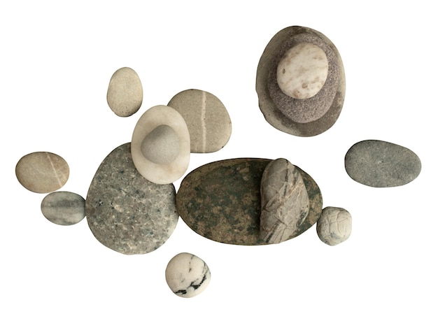Zen Rocks Mockup png transparente Kunst des Gleichgewichtskonzepts