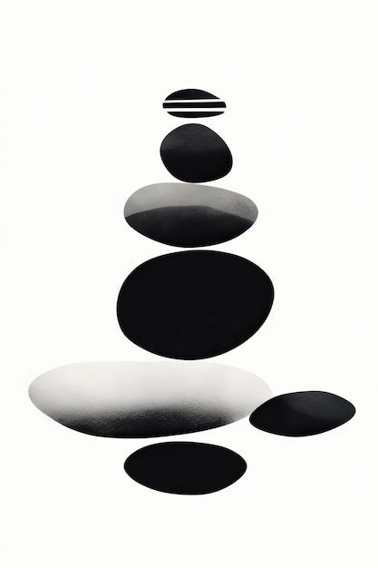 Zen-Steine Stapel von Steinen abstrakte Steine Gleichgewichtssteine schwarze Steine gestapelte Steine