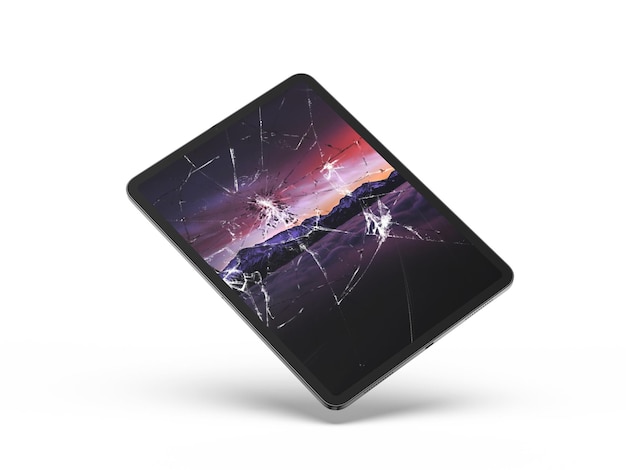 Zerbrochener Bildschirm des Tablets, zerbrochener Bildschirm des iPad