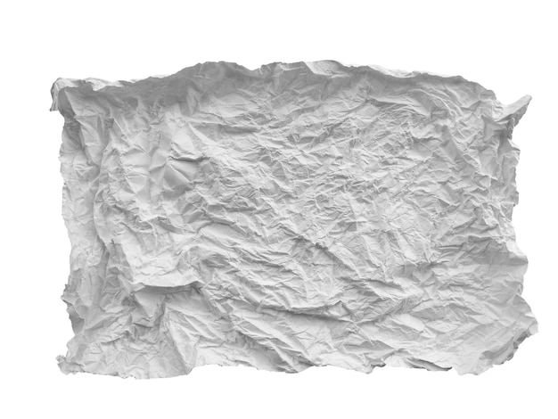 Foto zerknittertes papier textur zerknittertes papier isoliert auf weißem hintergrund