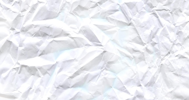 Zerknittertes weißes leeres Papier Zerknittertes Papier Textur Platz für Text