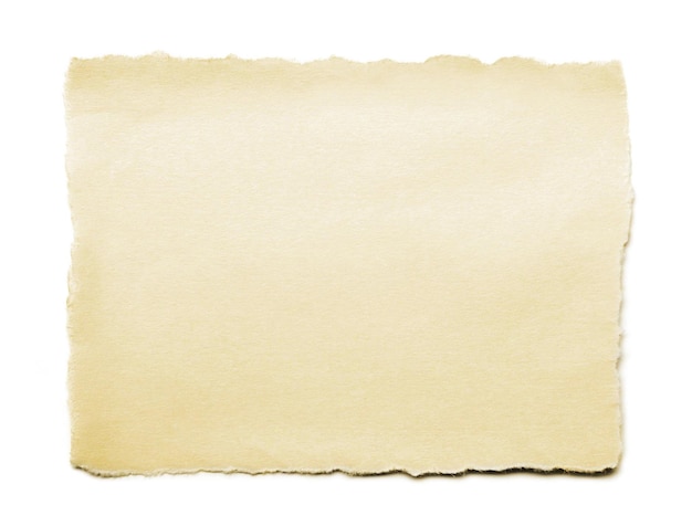 Zerrissenes altes Papier auf Weiß