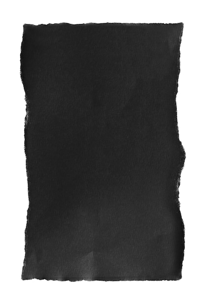 Zerrissenes Papier auf schwarzem Hintergrund isoliert