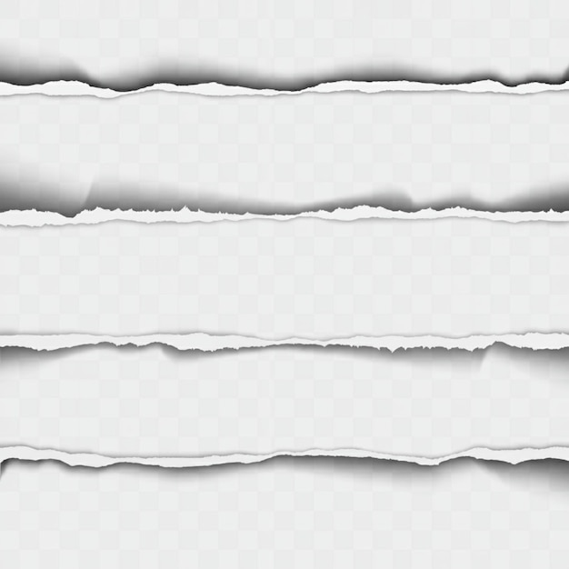 zerrissenes Papier mit zerrissenen Rändern