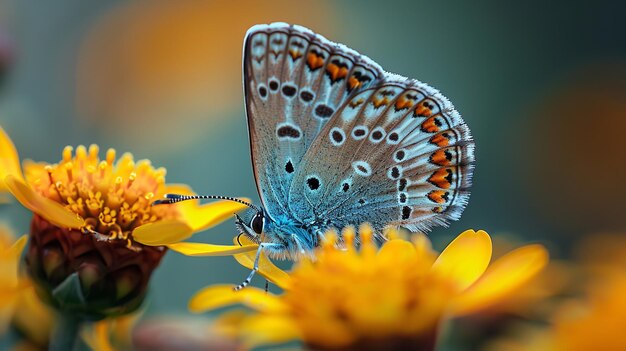 Zerynthia ruminal der bunte Schmetterling sitzt auf einer gelben Blume Generative Ai