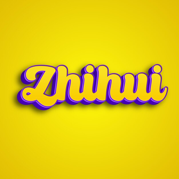 Foto zhihui tipografia design 3d amarelo rosa branco fundo foto jpg