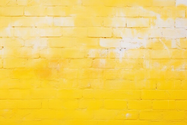 Foto ziegelsteinmauer mit gelber, pastellfarbener farbe