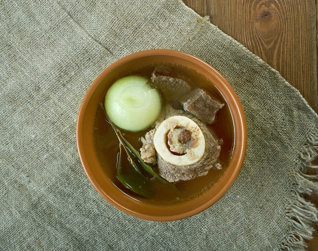 Ziegenfleisch-Pfeffer-Suppe - Suppe in der nigerianischen Küche.