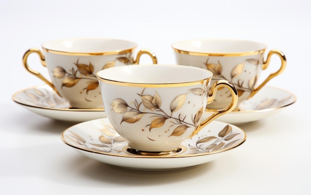 Zierliches Teeservice aus Porzellan, das Teemomente mit Stil verschönert