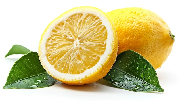 Zitrone auf weißem Hintergrund