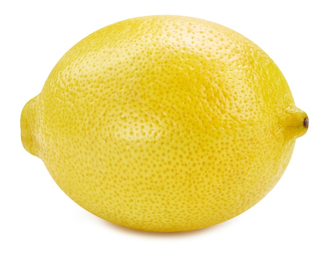 Zitrone isoliert auf weißem Hintergrund Beschneidungspfad für Zitronenfrüchte