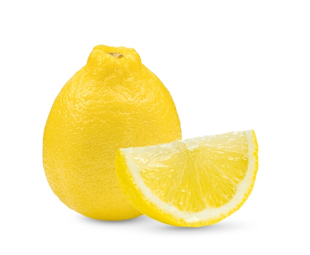 Zitrone lokalisiert auf weißem Hintergrund