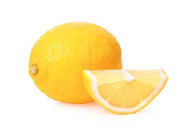 Zitronenfrucht auf einem weißen isolierten Hintergrund