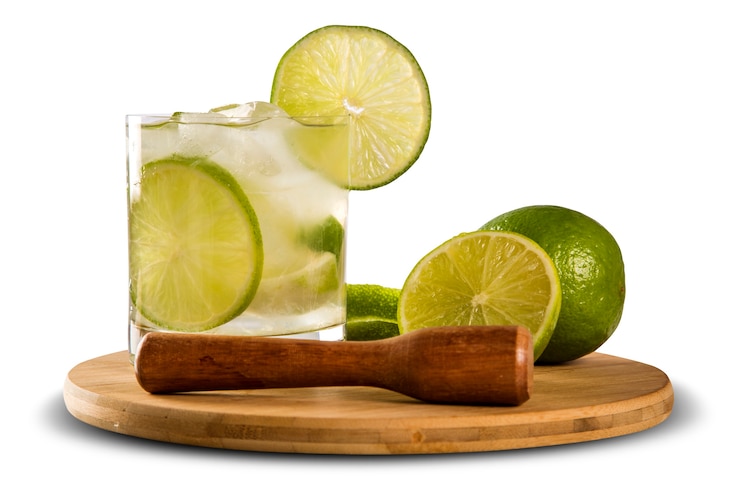Foto zitronenfrucht caipirinha von brasilien