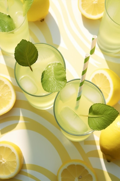 Zitronenlimonade-Getränkeglas