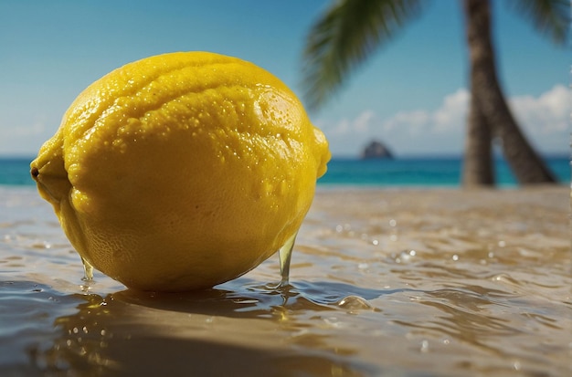 Zitronensaft am Strand