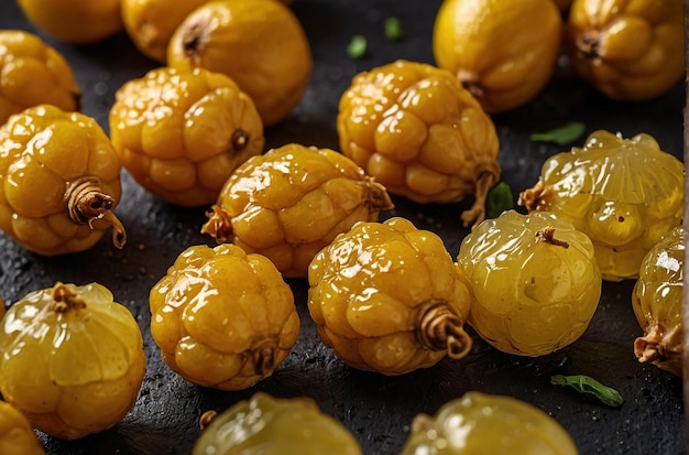 Zitronensaft in gerösteten Zitronenkräutern