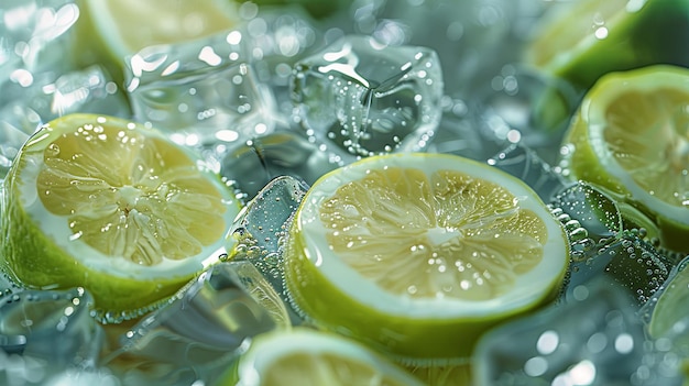 Foto zitrusfrüchte auf eis erfrischungsbestandteil für lebensmittel und getränke