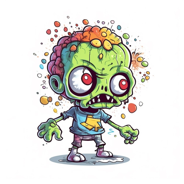 Un zombi de dibujos animados