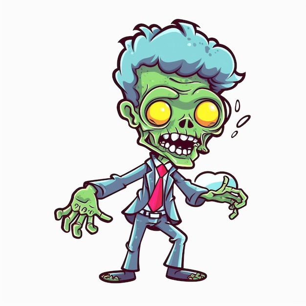 Un zombi de dibujos animados