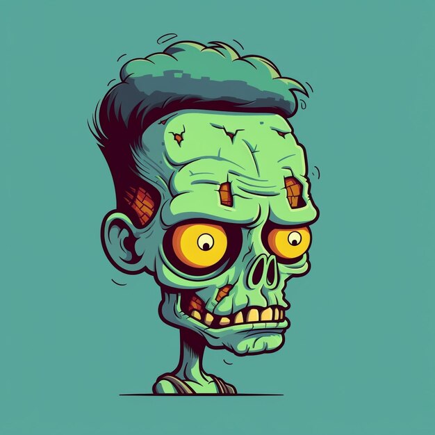 Foto un zombi de dibujos animados