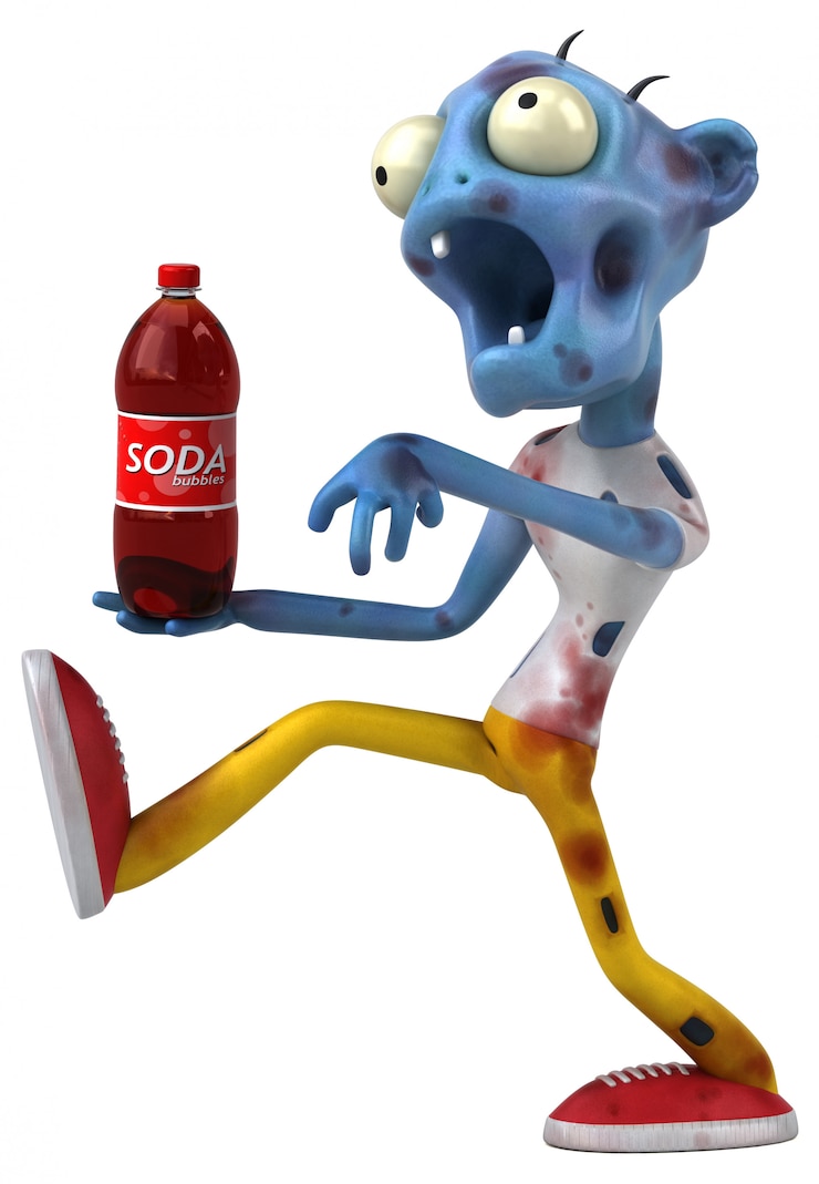 Foto zombie divertido - ilustración 3d
