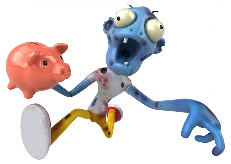 Foto zombie divertido - ilustración 3d