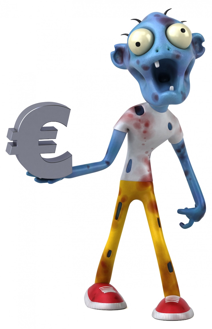 Foto zombie divertido - ilustración 3d